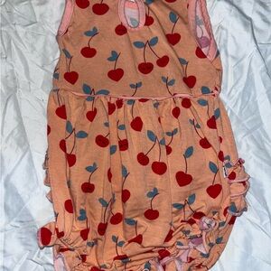 Little Sleepies - Bubble Romper - Cherries On Top - Size 6-12mos
